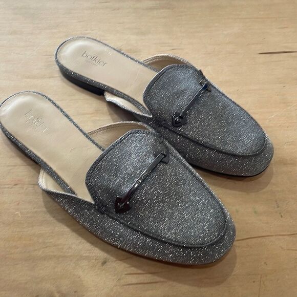 BOTKIER New York Clare Pewter Glitter Mule Loafer NWOT Size 6 - Picture 2 of 7